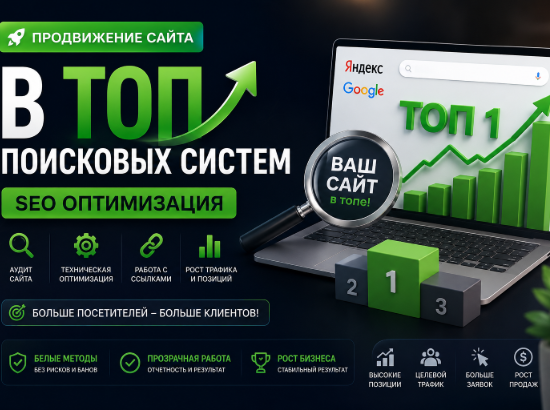 Продвижения сайта в топ. SEO оптимизация сайта
